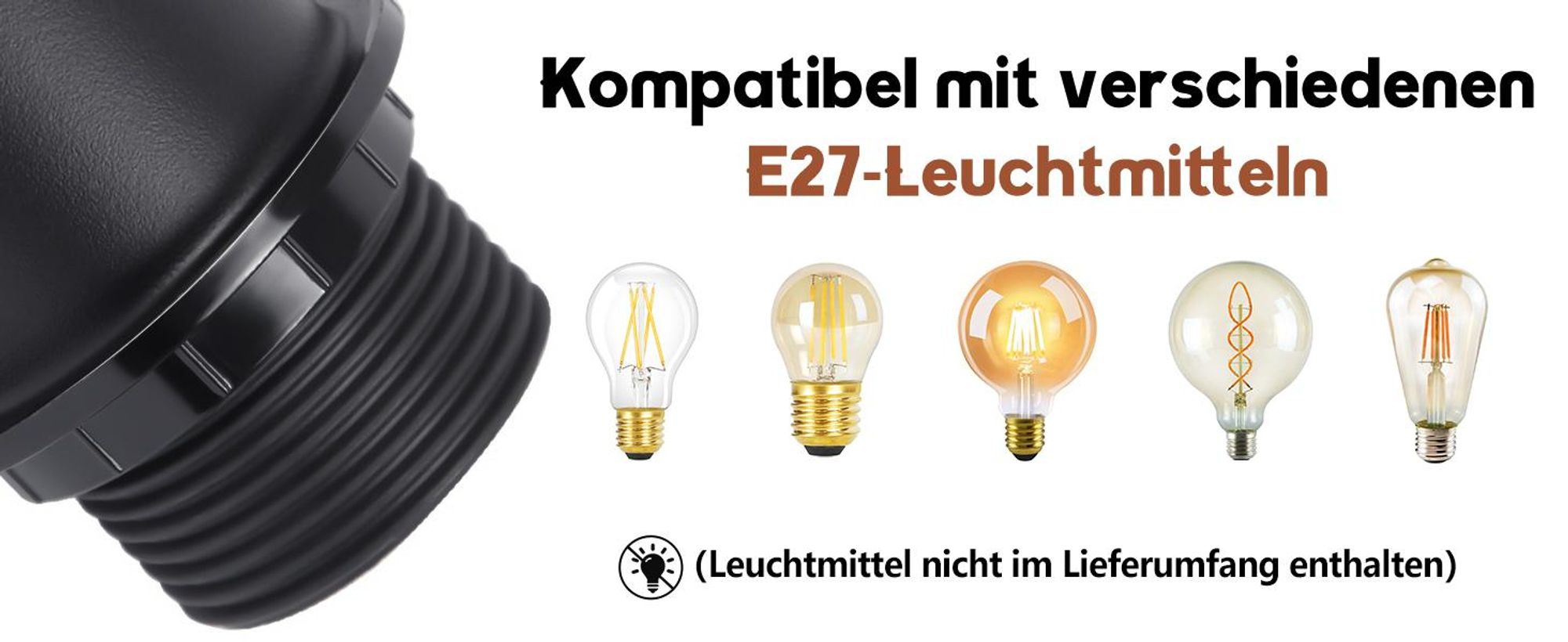 ZMH Tischlampe Schwarz Holz Tischleuchte Vintage Nachttischlampe 1 flammig im Industrial Metall E27 Fassung Retro Nachttischleuchte ohne Leuchtmittel