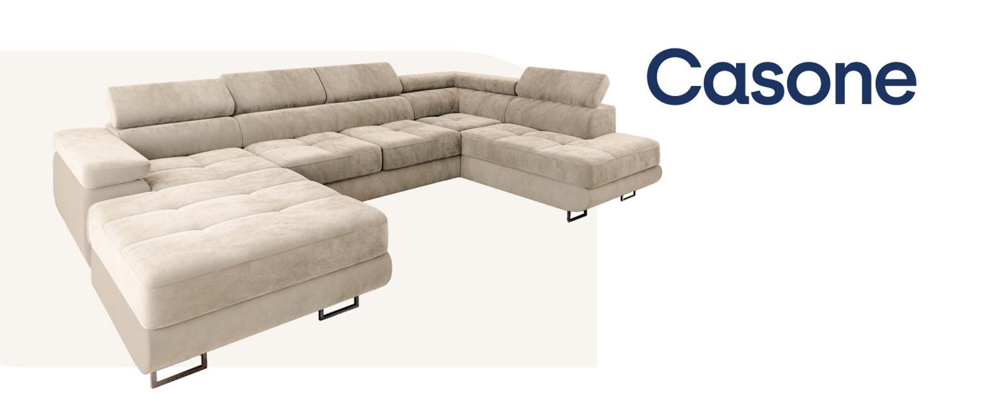 Ecksofa CASONE R-S mit Schlaffunktion und Bettkasten