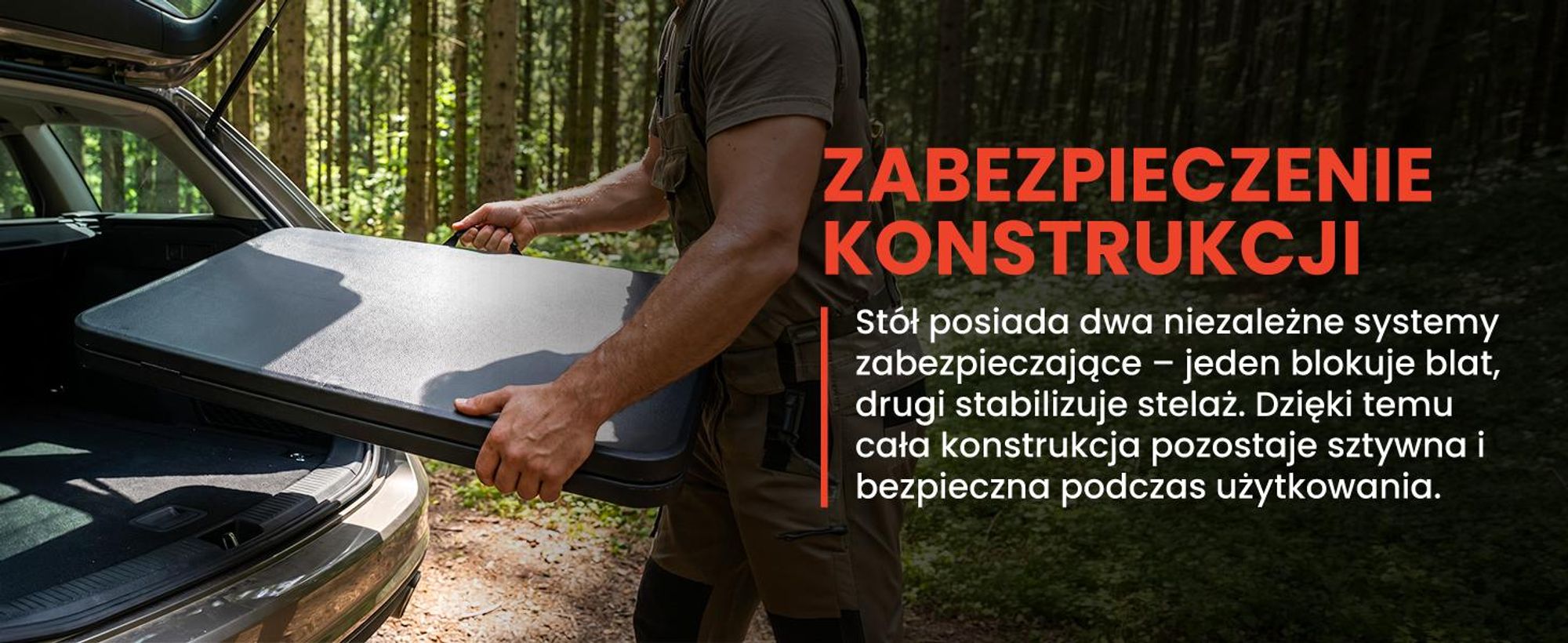 Składany stół kempingowy/ogrodowy z uchwytem do przenoszenia, 180 cm, czarny stół kempingowy/ogrodowy, stół imprezowy