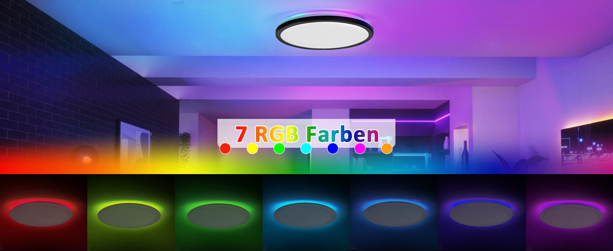 ZMH Deckenlampe LED Deckenleuchte Flach Schlafzimmerlampe 30CM Badezimmerlampe 23W Küchenlampe  Schlafzimmer Schwarz Deckenbeleuchtung Flurlampe Decke Badlampe 3000K-6500K für Küche Flur