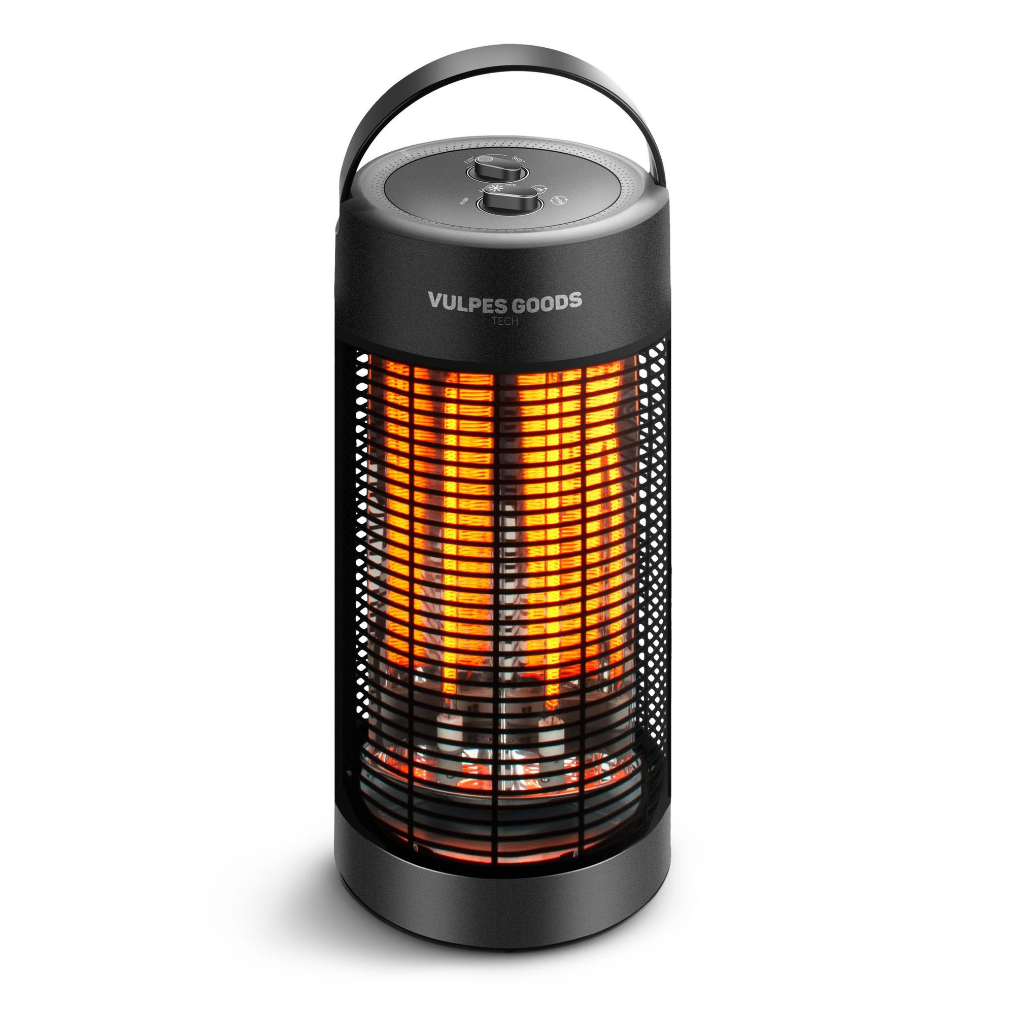 Infrarot Heizstrahler elektrisch mit 600 W & 1200 W Stufe, Innen / draußen geeignet- Terrassenheizer - elektrischer Infrarotstrahler, Infrarotheizung