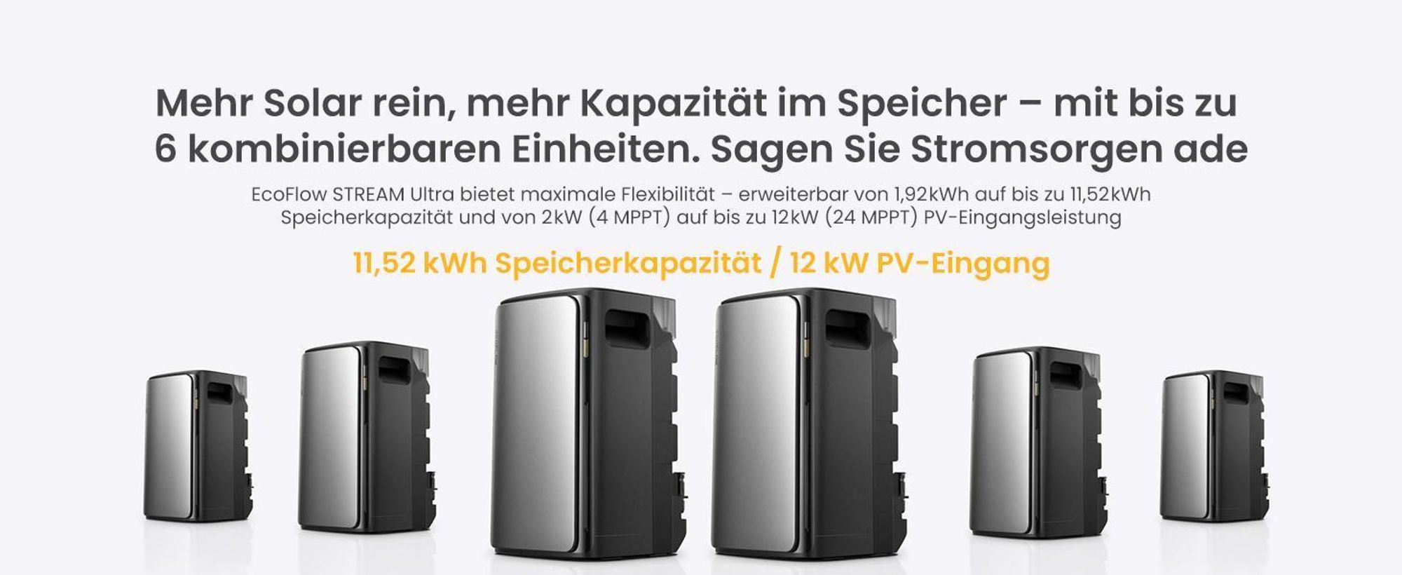 Balkonkraftwerk mit Speicher 1920Wh, EcoFlow Stream Ultra All-in-One Speicher mit Smarten Zähler, 1800W Solarmodule für Balkonkraftwerk 0% VAT