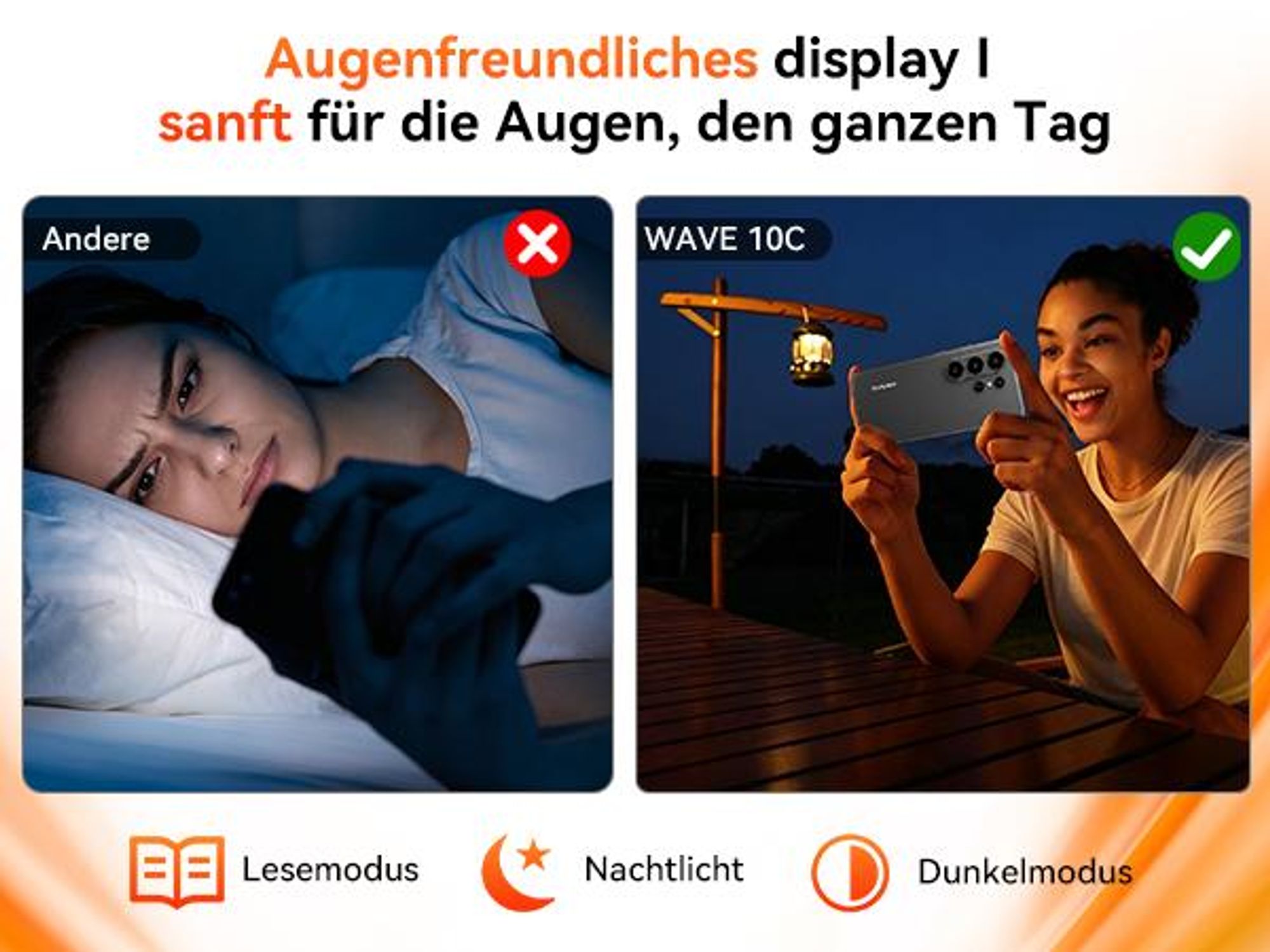 Blackview Wave 10C smartphone Ohne Vertrag, Android 16, 6.88", 120Hz, 1080p, Dual SIM, Face ID, 5000 mAh, Gemini AI, DokeOS 5.0, 1080p, 4G