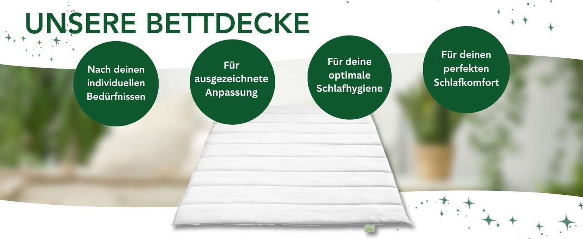 2er Set Bettdecken 4-Jahreszeiten | 135 x 200 cm | DREAMSTAR Eco | Zwei zusammengeknöpfte Steppdecken für alle Jahreszeiten