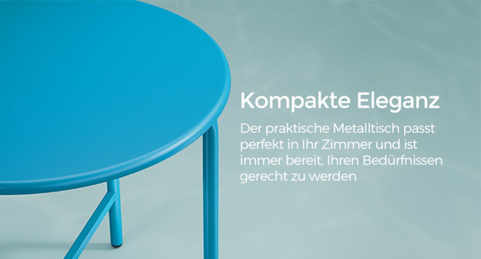 SONGMICS Balkonmöbel, 3er Set, Gartenmöbel-Set, mit Tisch, 2 Stühlen, seeblau