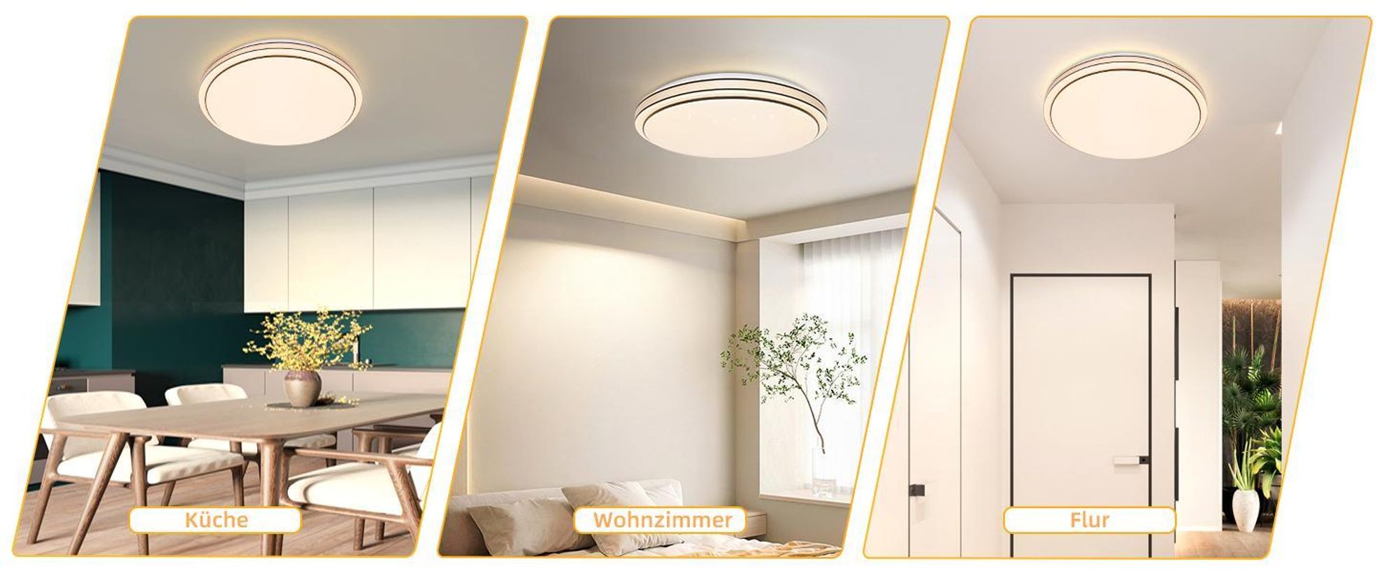 Plafonnier LED Navaris 12W Moderne – Luminaire Blanc Pour Salon Ou Chambre