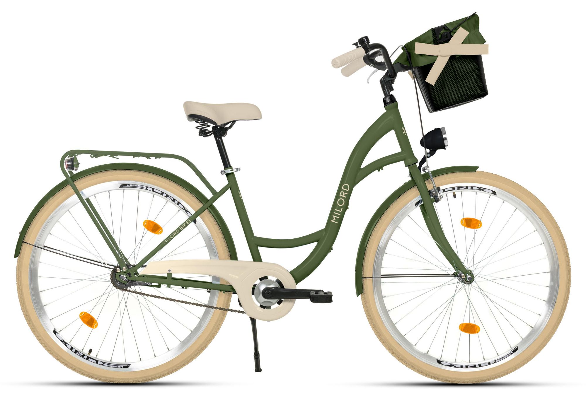 Milord Komfort Fahrrad Mit Korb Damenfahrrad, 28 Zoll, Braun, 1 Gang
