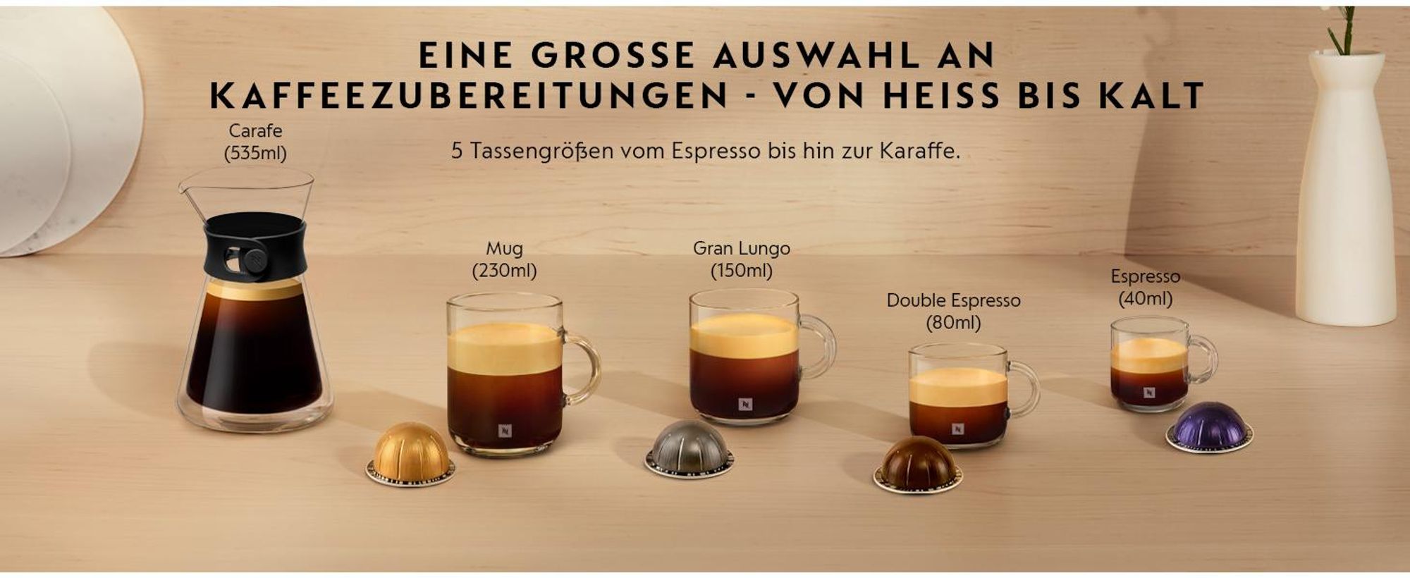 NESPRESSO VERTUO Signature Auswahl 50 Kaffeekapseln | Arabica & Robusta Kaffee | Mittlere bis dunkle Röstung | Ideal für die große Tasse
