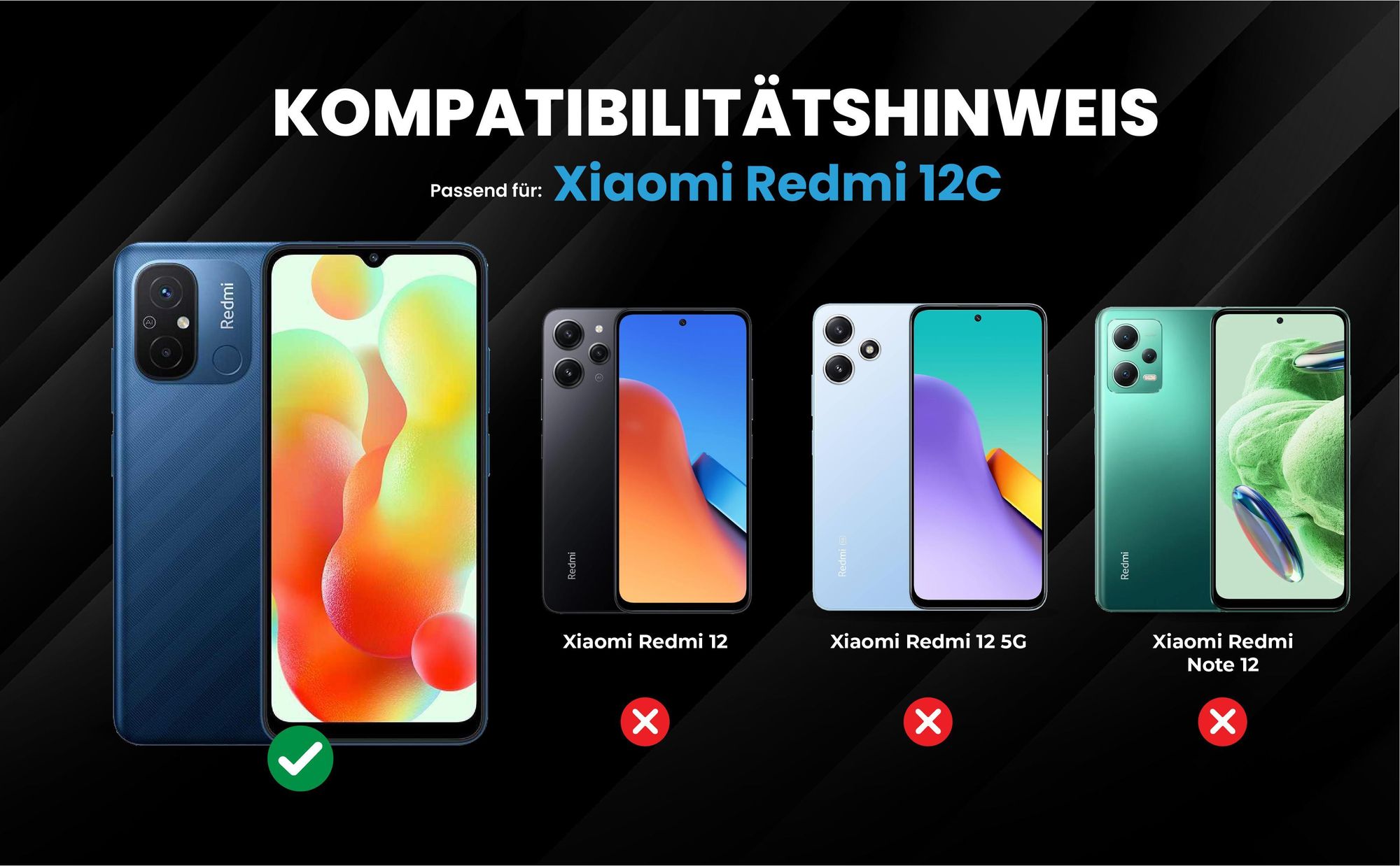 Kompatibilitätshinweise Hülle für Xiaomi Redmi 12C