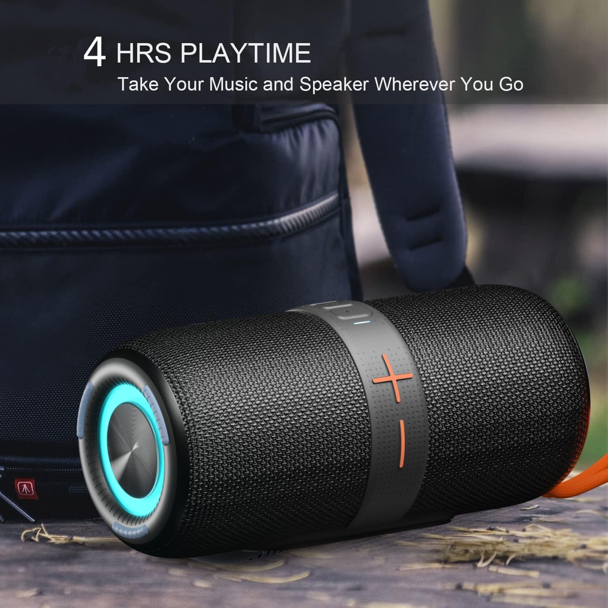 Bluetooth-Lautsprecher 40 W, Bluetooth, Kabellos,IPX5 wasser- und staubdicht, RGB-Modus