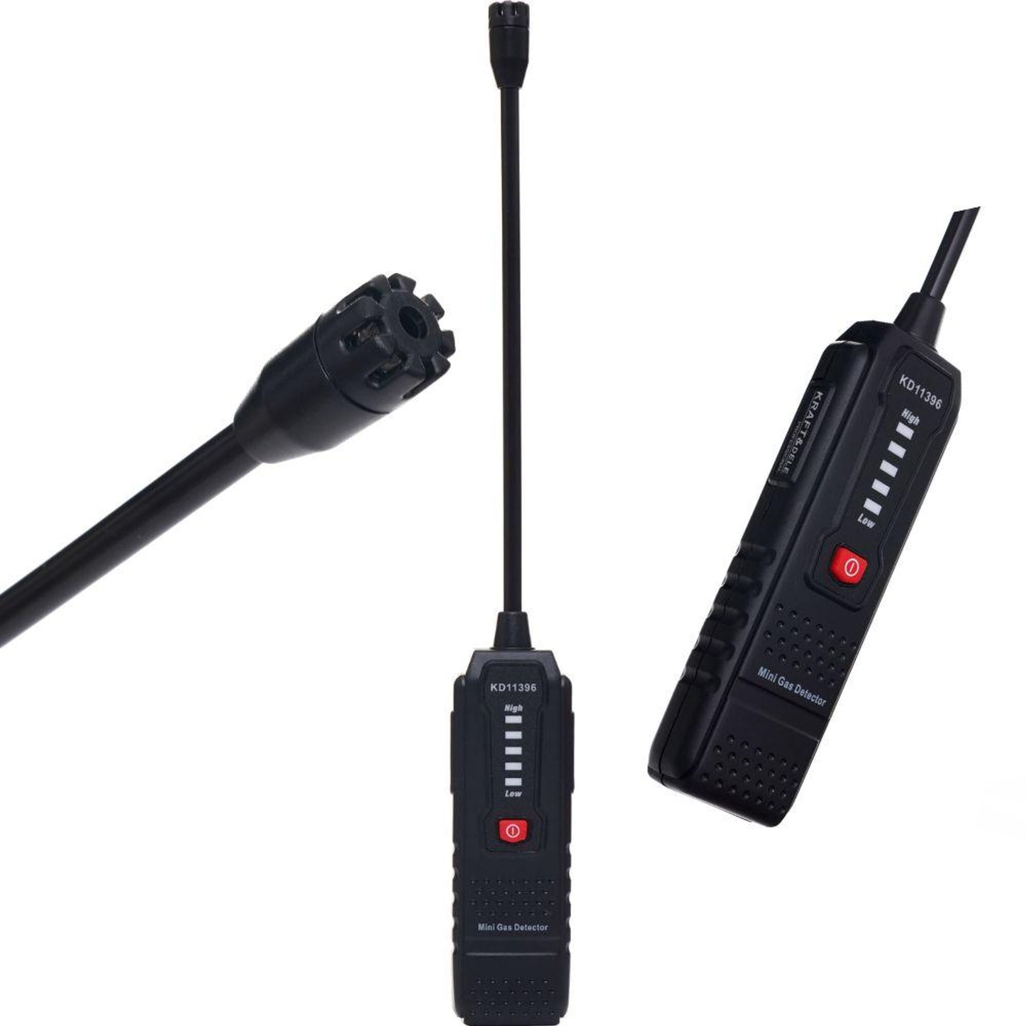 KRAFT&DELE | Gasmelder, Gasspürgerät mit Sonde, ideal für den Einsatz in Wohnhäusern und Wohnmobilen, zur Erkennung von Erdgas, Methan, Propan