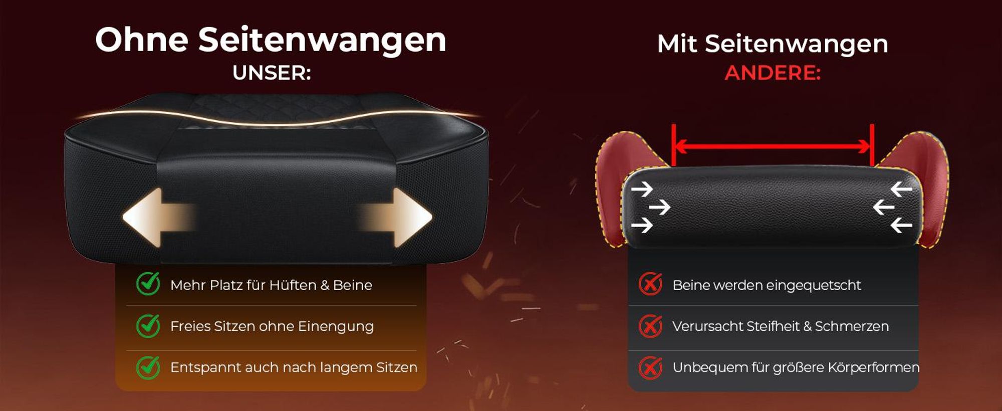 GTPLAYER GamingStuhl, Bürostuhl, Ergonomischer Pc Stuhl, Höhenverstellbarer Drehstuhl, Armlehnen mit Synchronmechanik, Lendenkissen, Kopfkissen