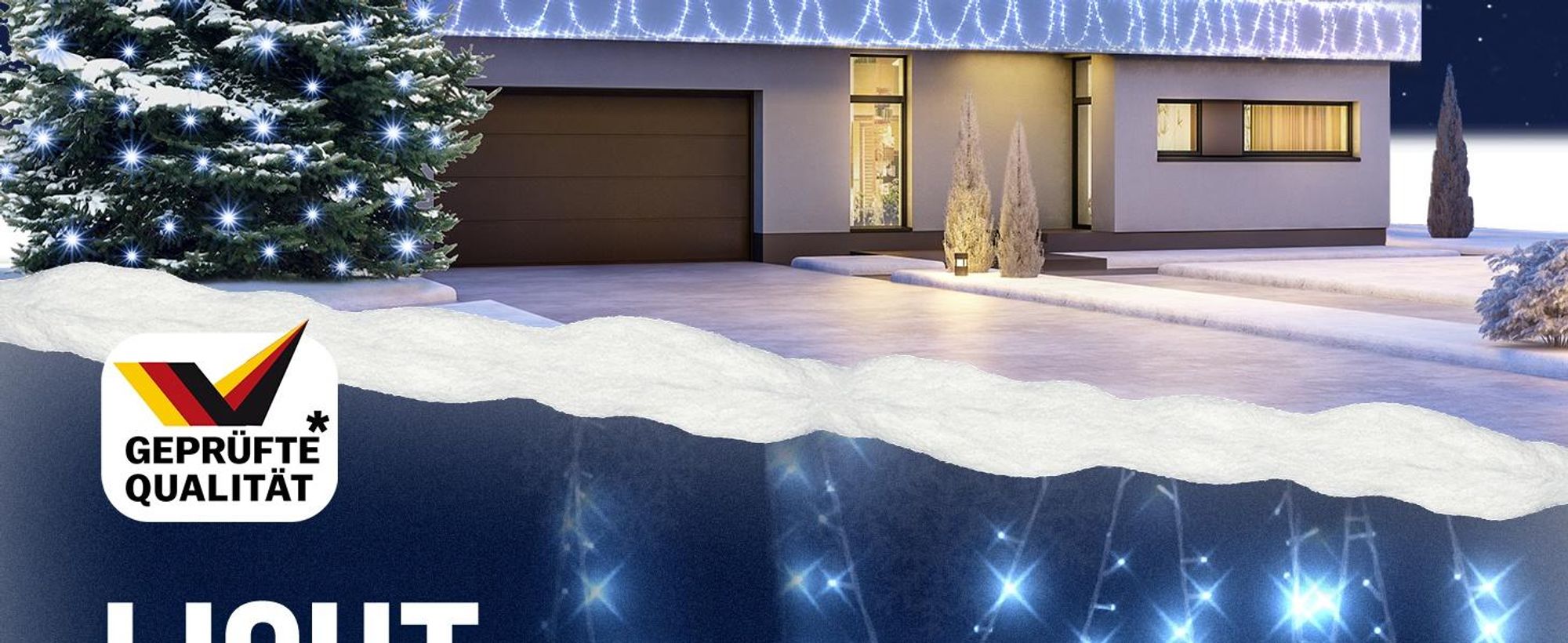 MONZANA® LED Lichterkette 400 LED 40m Warmweiß