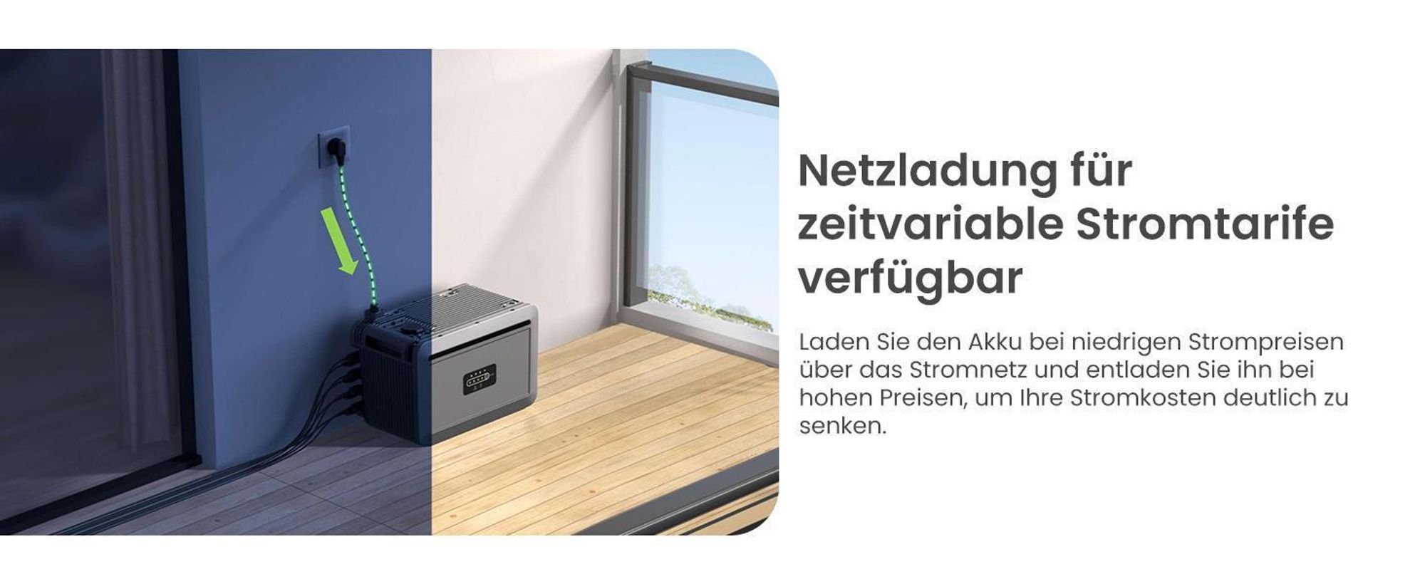 Powerness Balkonkraftwerk mit Speicher Growatt NEXA 2000 All-in-One 2048Wh Speicher mit JA Solar 2000W Full Black Bifazial Solarmodule