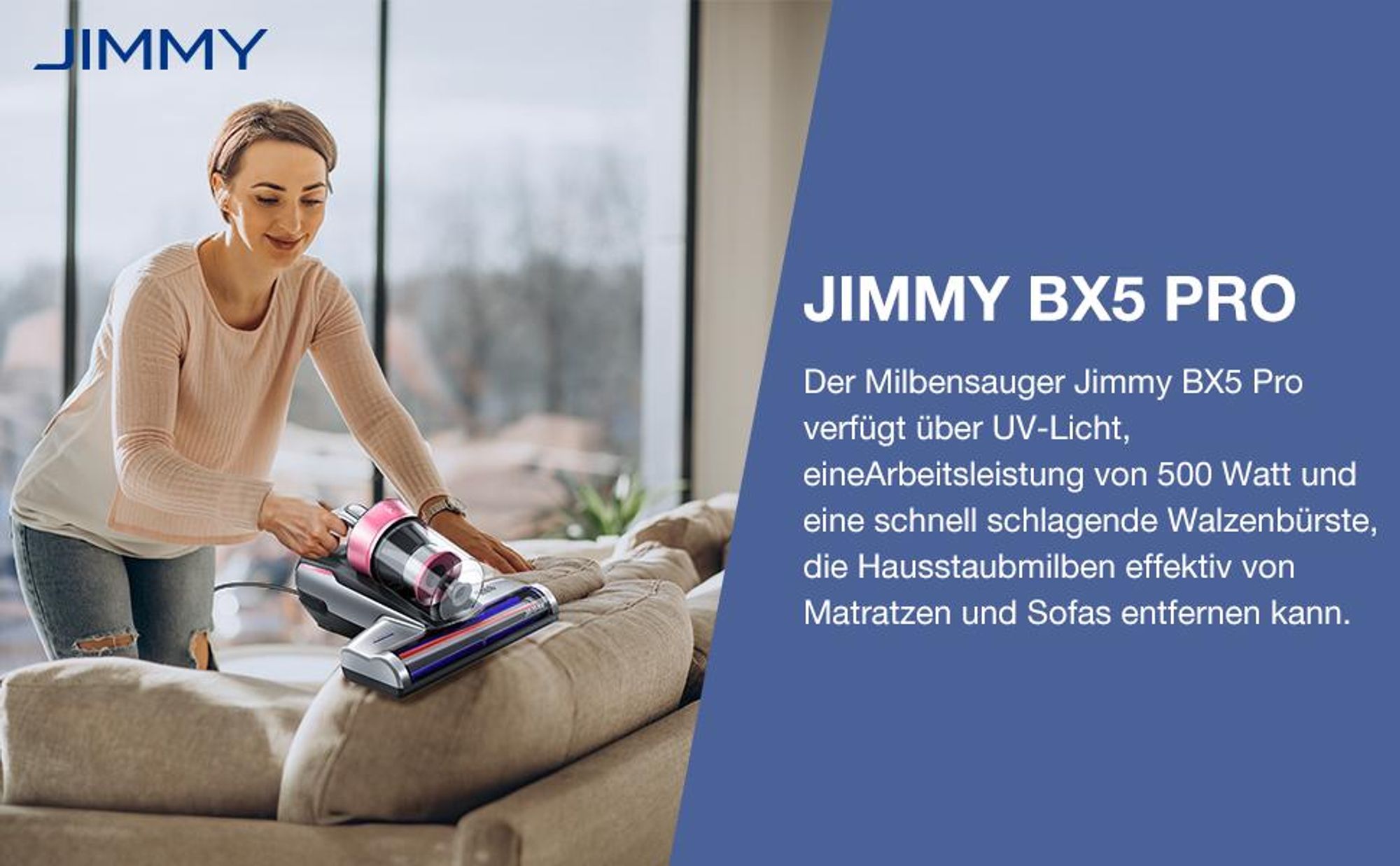 JIMMY BX5 PRO, Trocken, MIF, Zyklonisch/Filterung, Teppich, Matratze, 75 dB, Beutellos