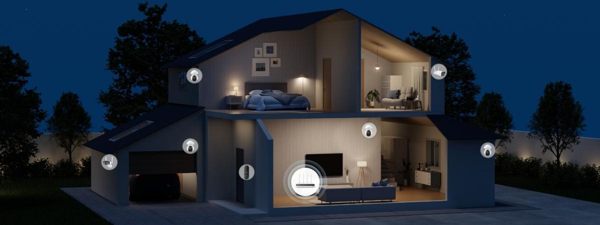 Reolink RLK12-800WPT4 Überwachungssystem, 4X 4K 8MP WiFi 6 PT Überwachungskamera & 16CH 2TB HDD WiFi NVR, Auto-Tracking, Smarte Erkennung, Nachtsicht