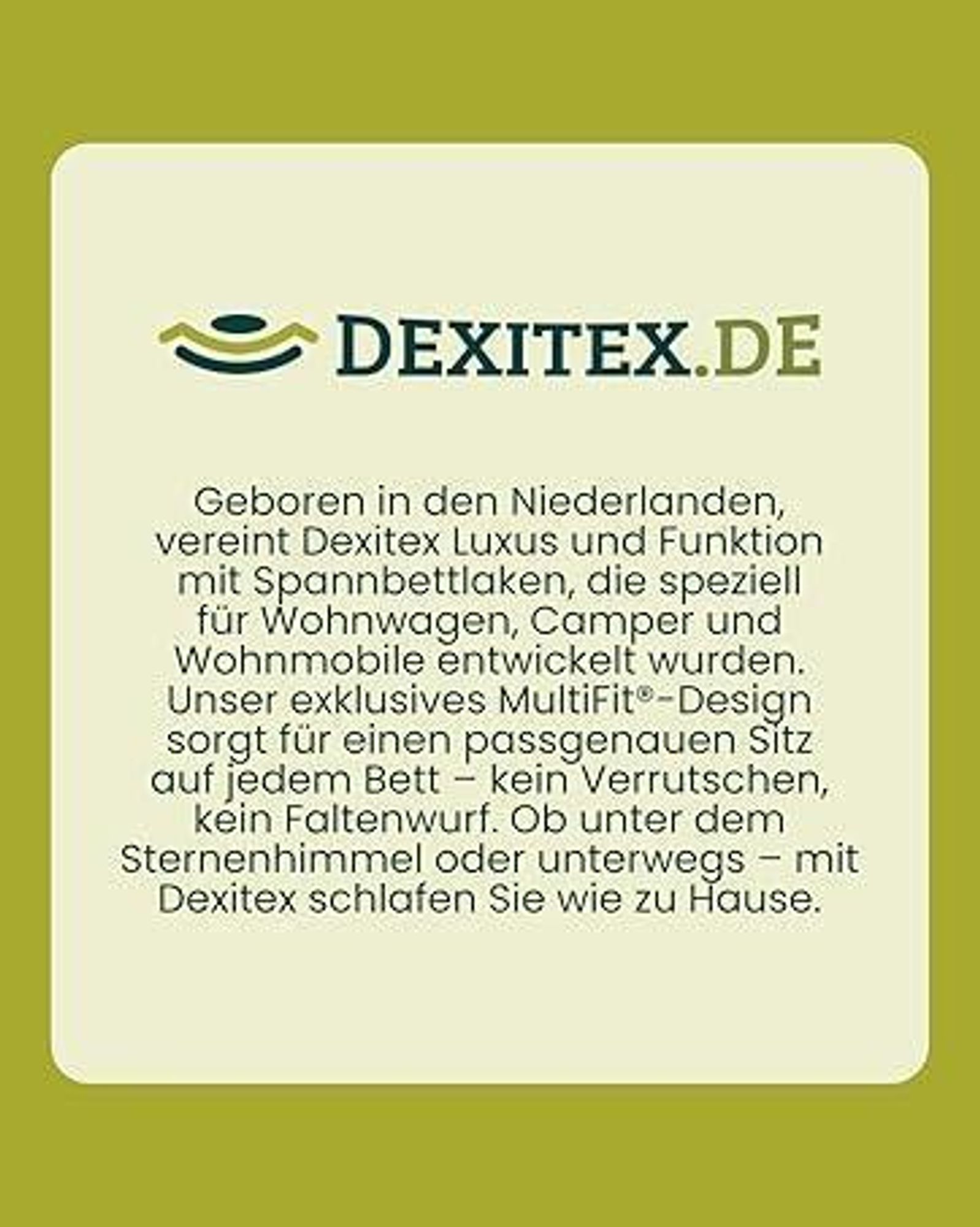 Eine Werbekarte für DEXITEX.DE.