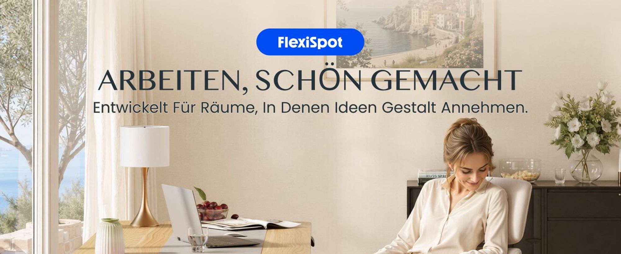 FLEXISPOT EC5-Lite Elektrisch Höhenverstellbares Tischgestell, Doppelmotor, 3-stufige Beine, 100kg Tragkraft, 4 Speicherplätze, Kollisionsschutz, Weiß