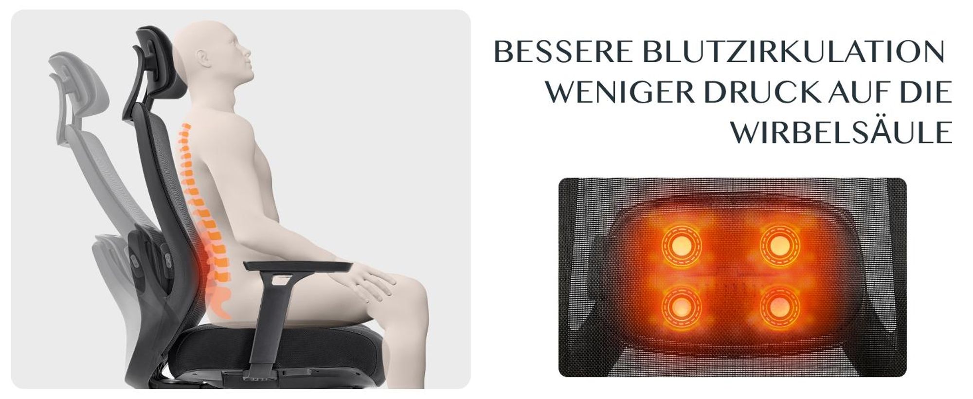 FLEXISPOT MasterEase Ergonomischer Bürostuhl mit 3D Shiatsu-Massage, verstellbarer Lendenstütze, Memory-Sitzkissen und ausziehbarer Fußstütze, Schwarz