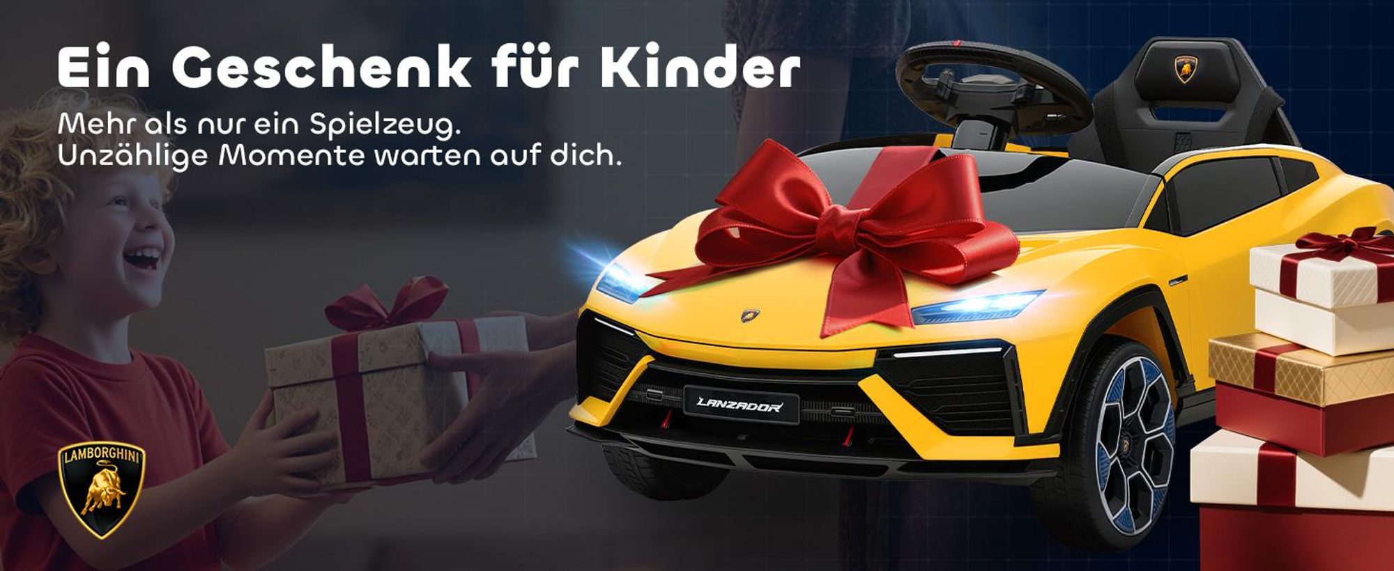 AIYAPLAY Kinder Elektroauto 12V Kinderauto mit 2,4 GHz Fernbedienung, 2 Motor