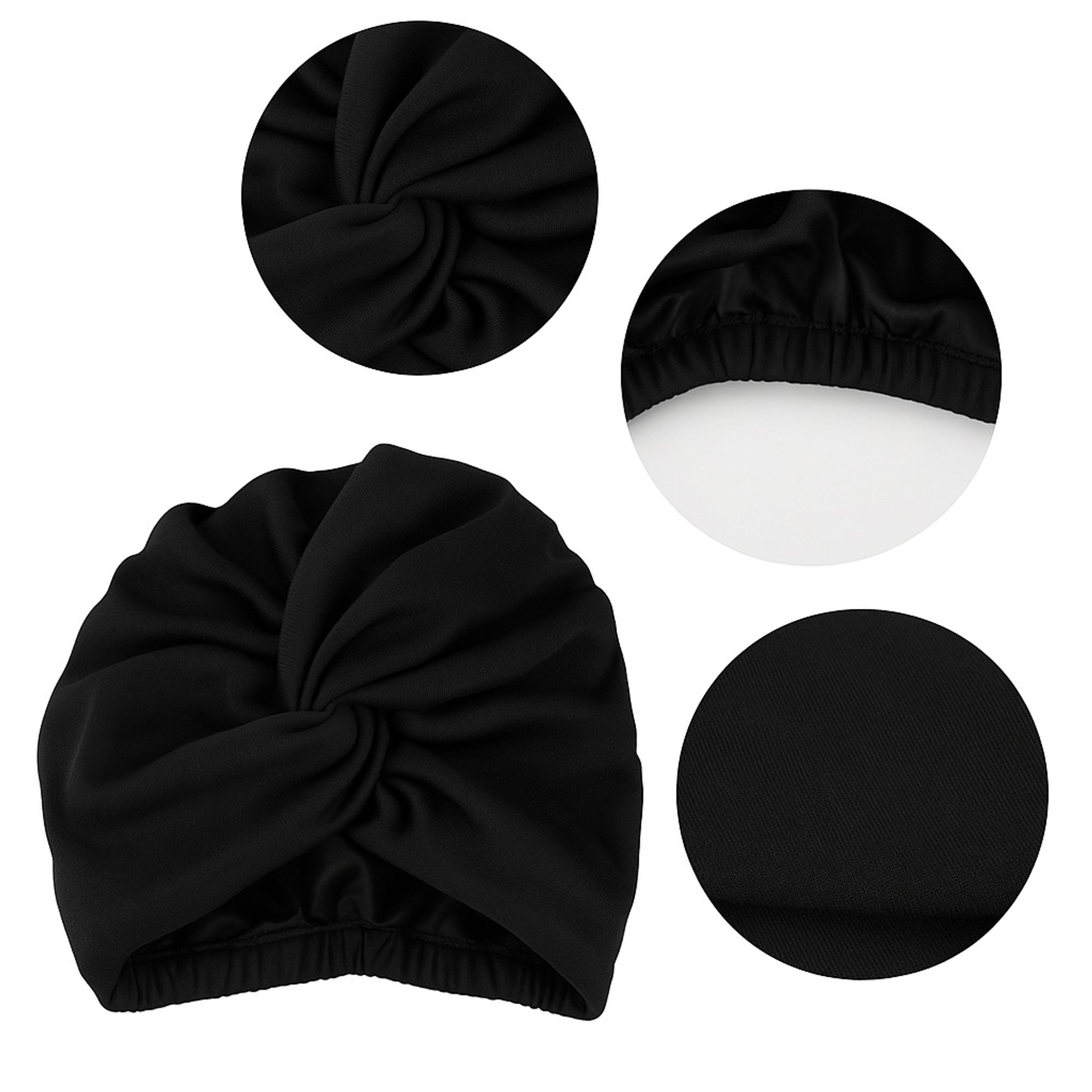 SassyGoods Chemo Cap - 1 Größe - Beanie Mütze, Chemo Mützen Caps Für Frauen - Turban Schwarz