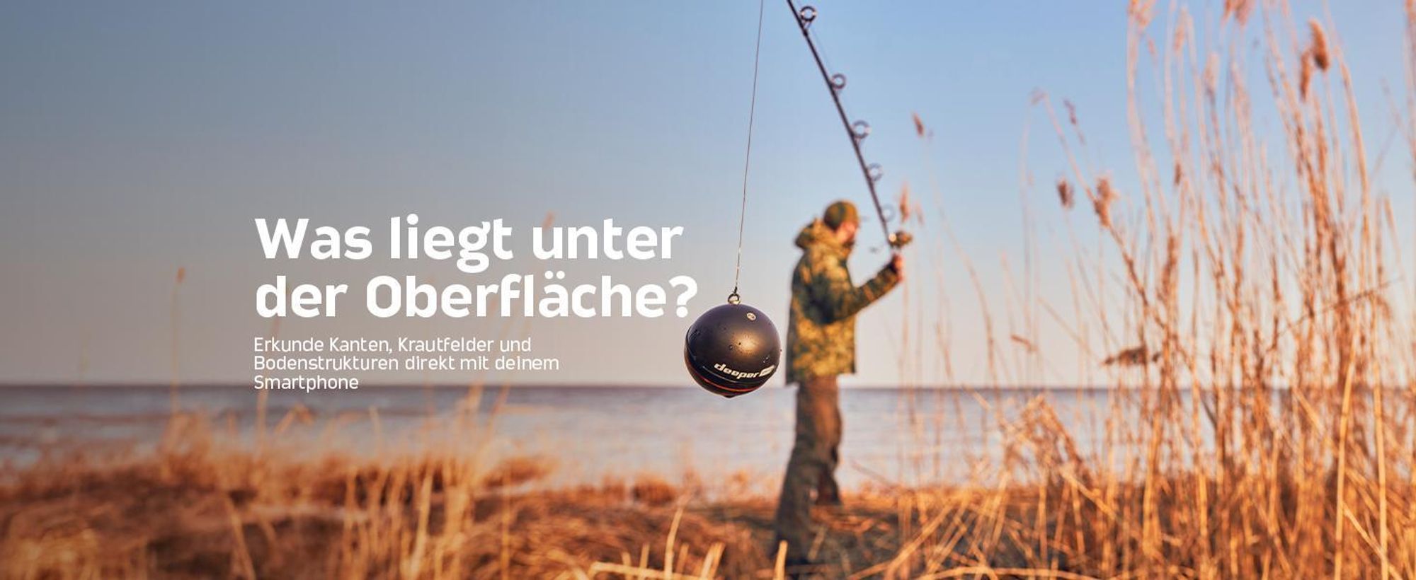 Deeper PRO+ 2 Fischfinder Echolot mit Tiefenmesser & GPS – für Kajak, Boot & Eisangeln
