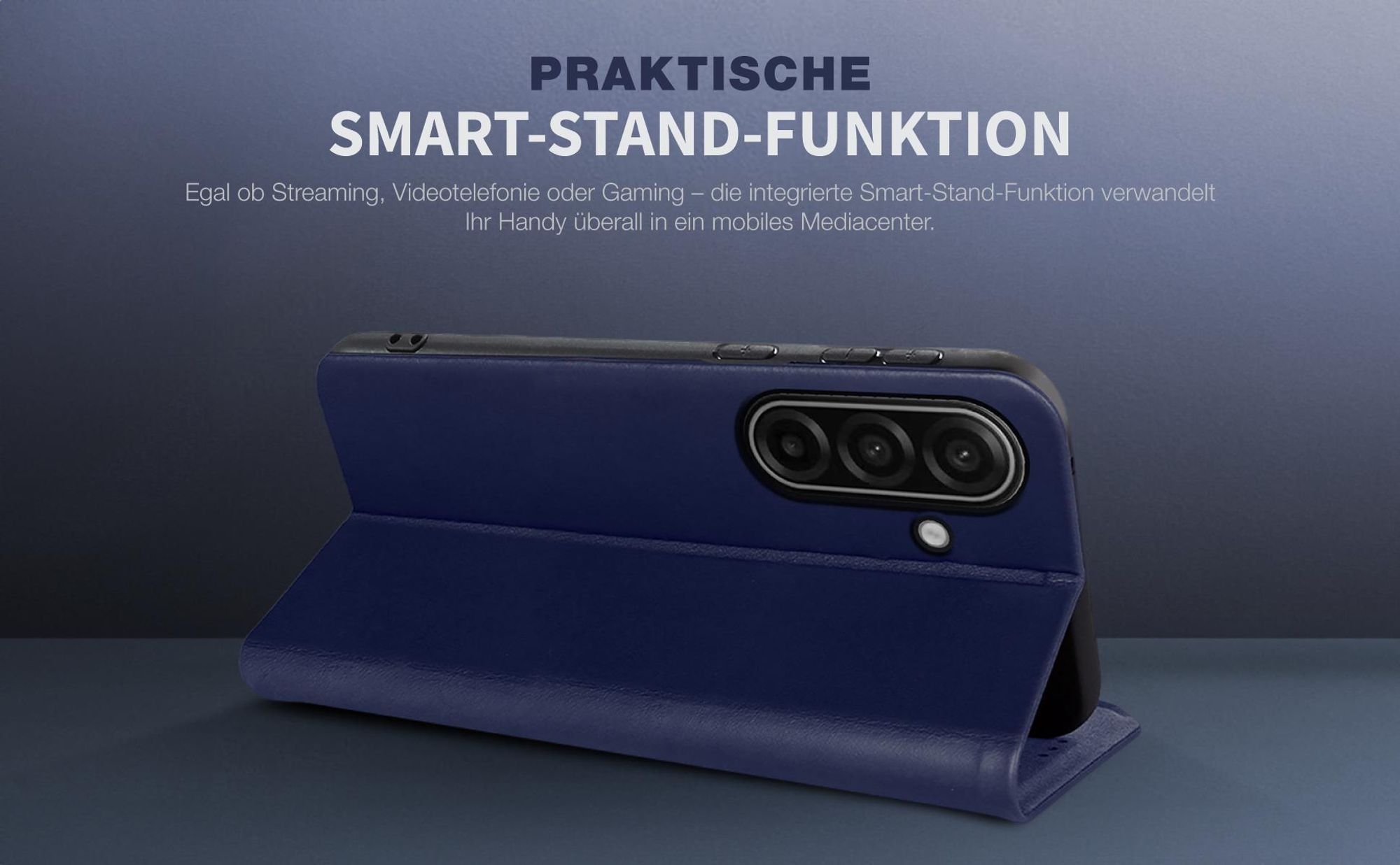 Fliphülle aus Leder für das Samsung Galaxy A57 5G mit Smartstand Funktion