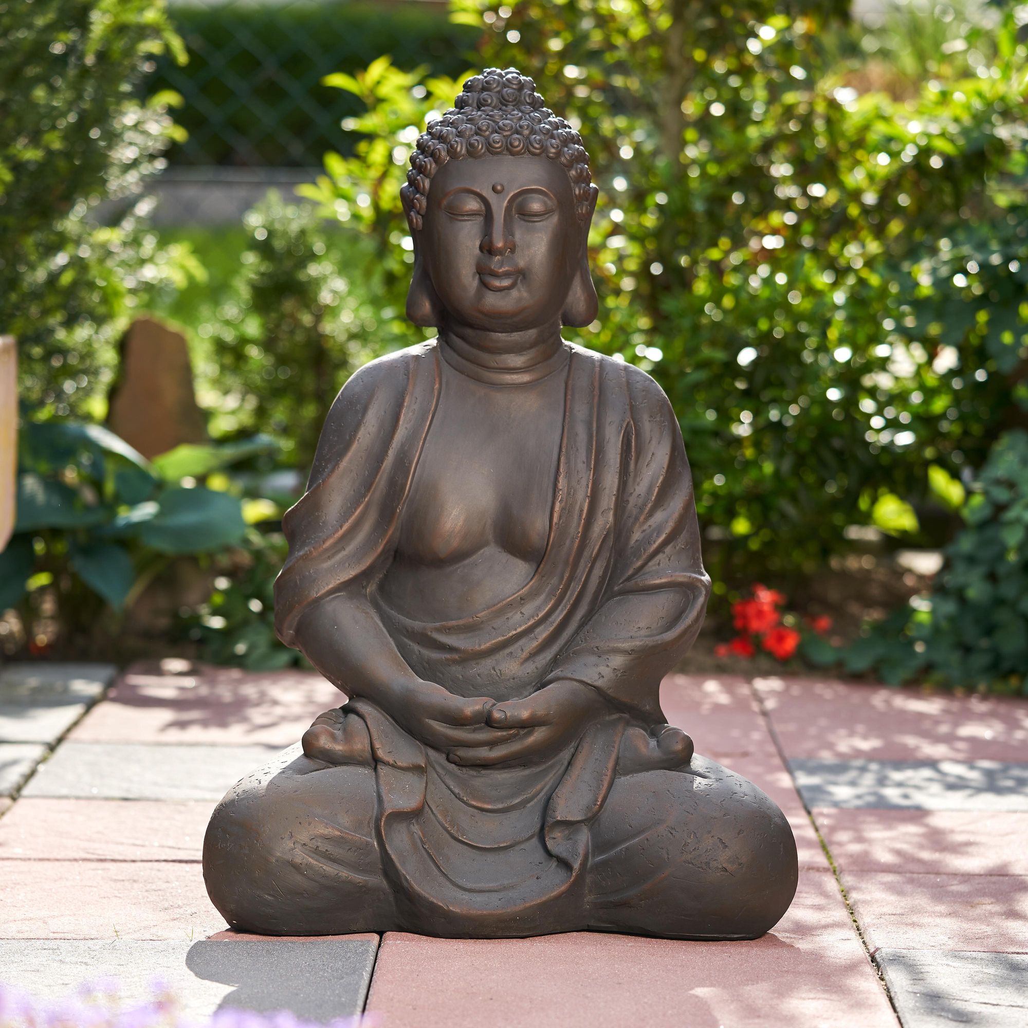Schöner großer Buddha 70 cm Garten Deko Figur Skulptur Feng Shui