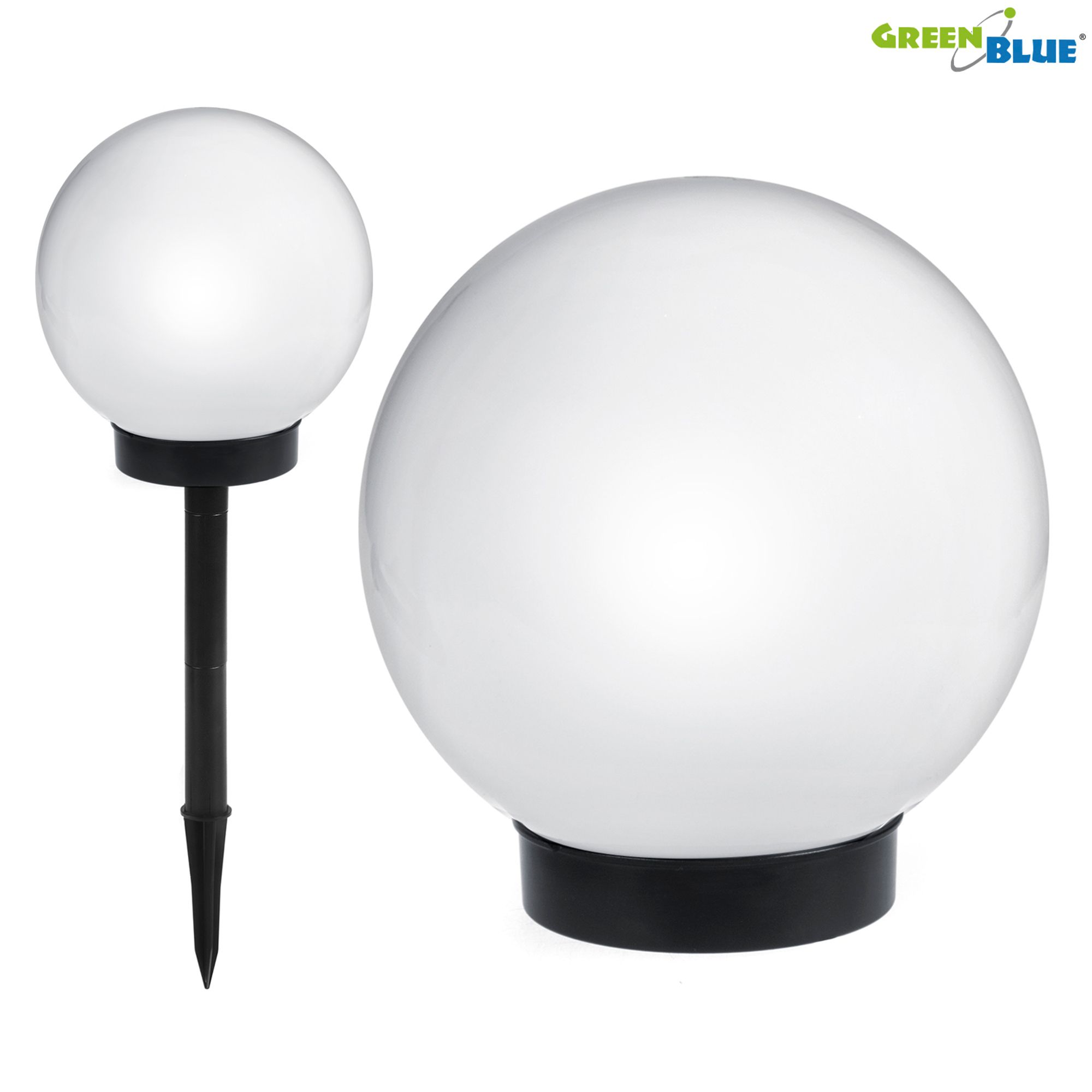 4x Garten LED Solar Kugel Lampe 30cm RGB IP44