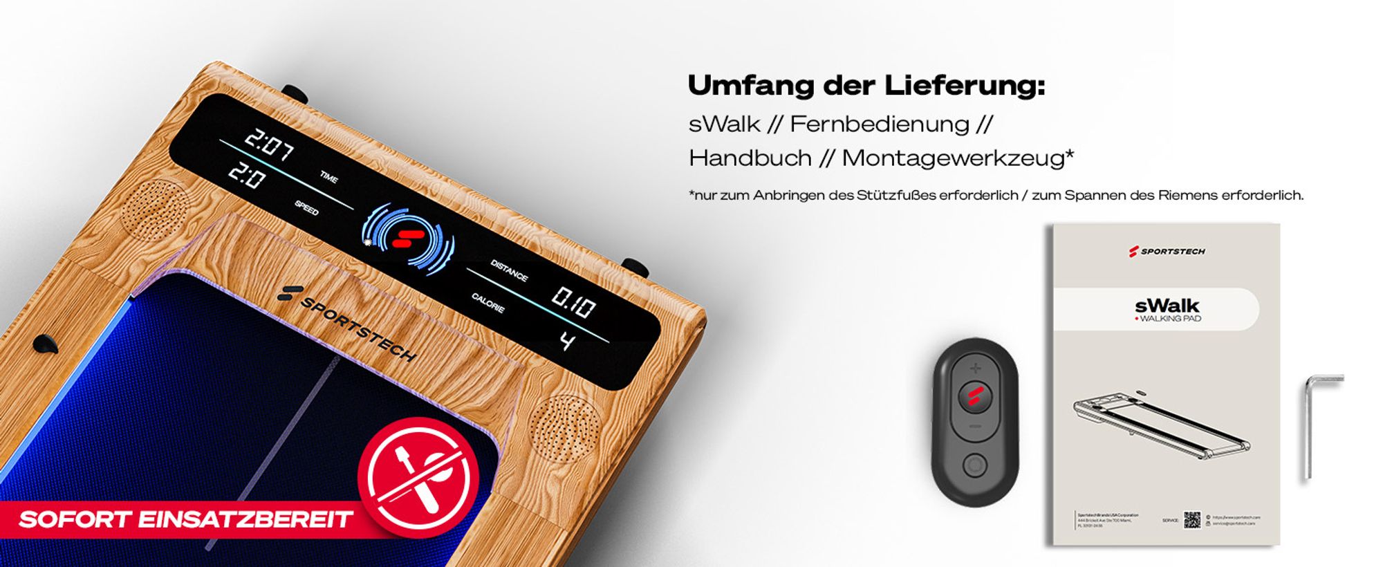 Sportstech sWalk Hellbraun