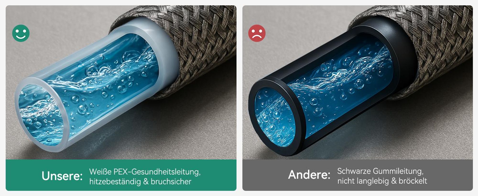 CECIPA Spülen  50cm × 45cm Spülbecken Einbauspüle aus Edelstahl +Ausziehbare Küchenarmatur aus Edelstahl