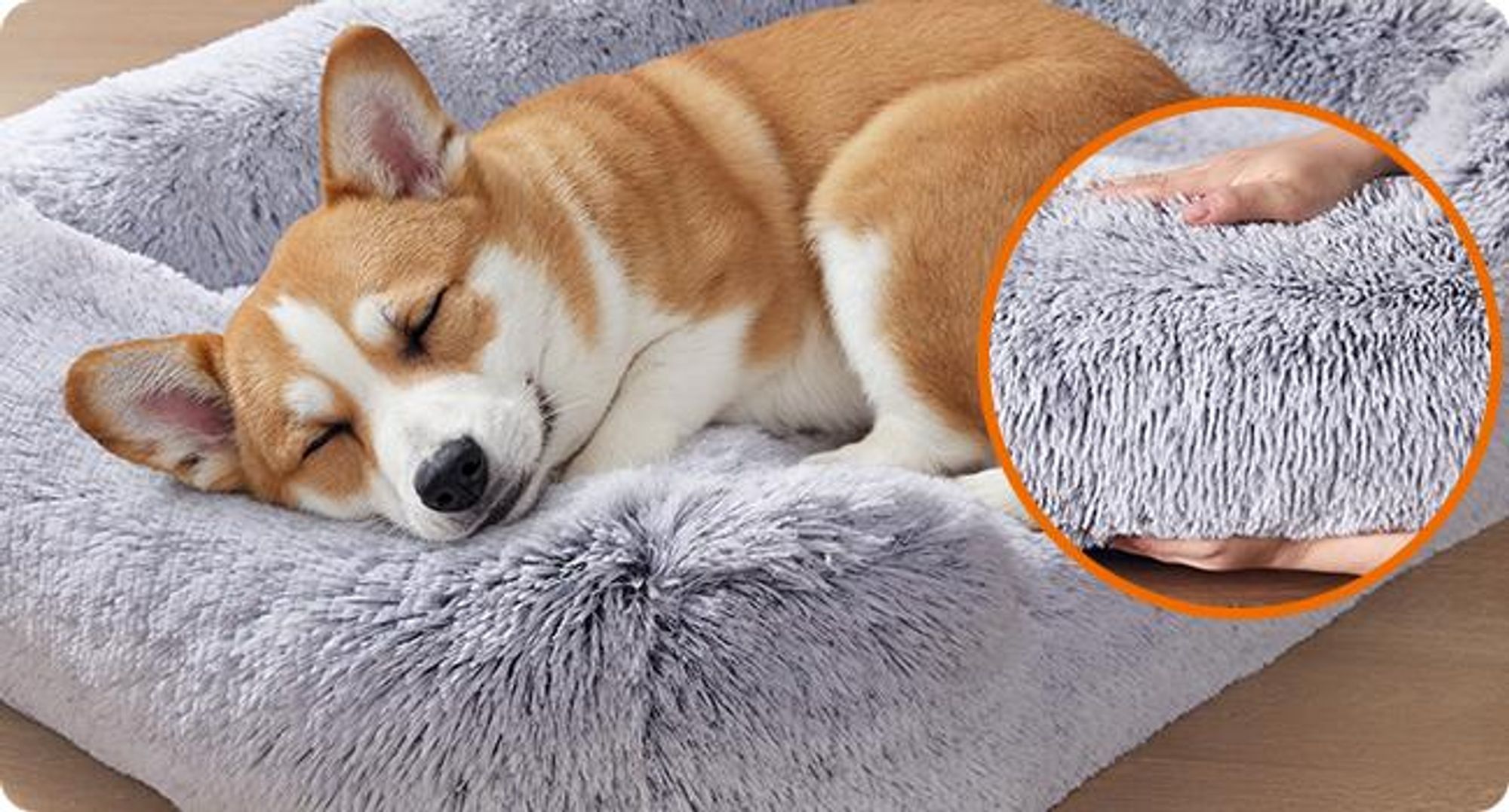 Hundebett,Hundekissen,L Hundesofa,Bezug abnehmbar maschinenwaschbar