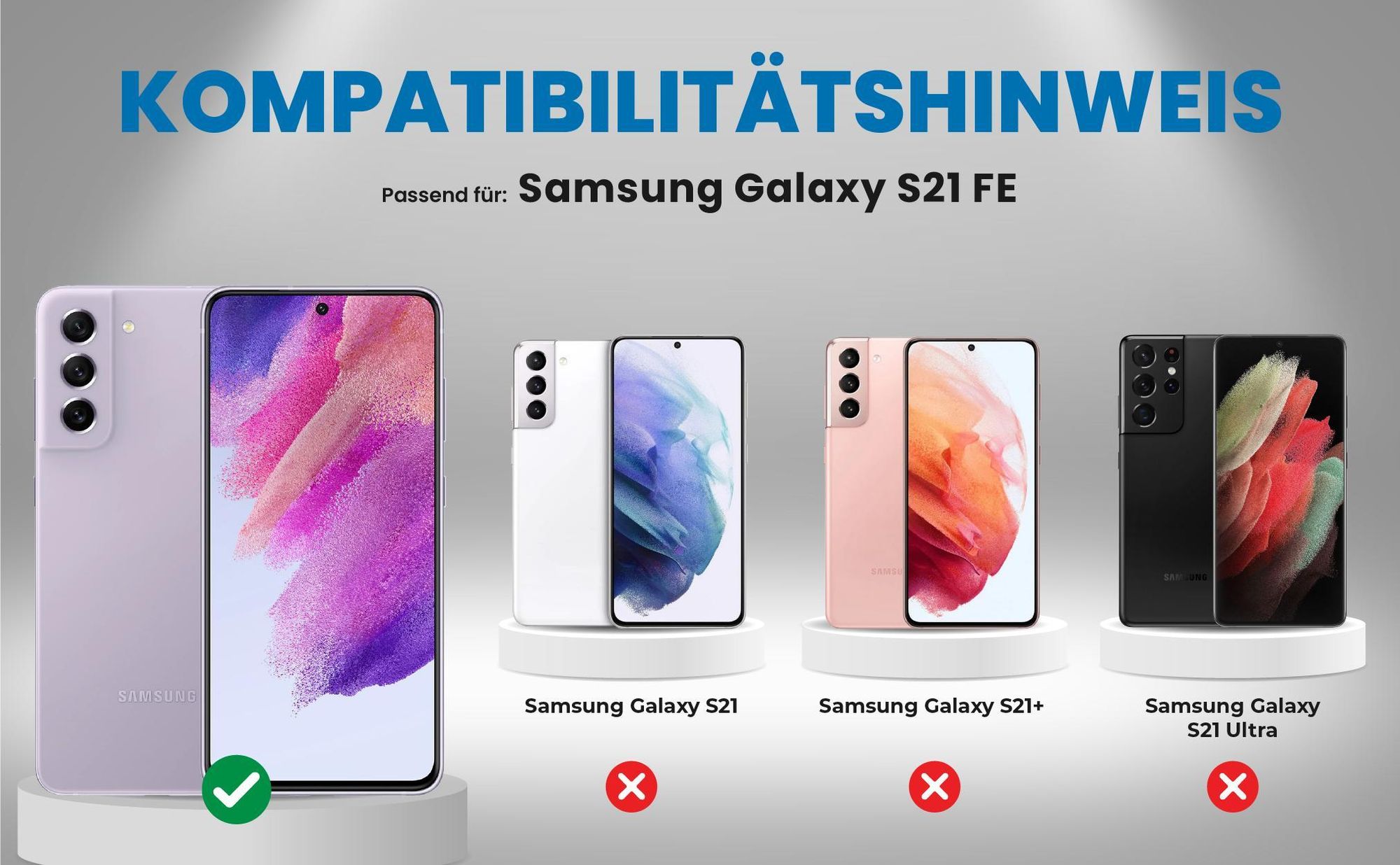 Kompatibilitätshinweise Hülle für Samsung Galaxy S21 FE