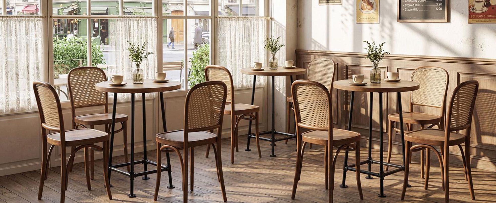 Tribesigns Runder Bartisch, 100 cm hoher Stehtisch mit Metall-Fußstütze, Bistrotisch, industrieller Kleiner Cocktailtisch für Bistro (Nur Tisch)