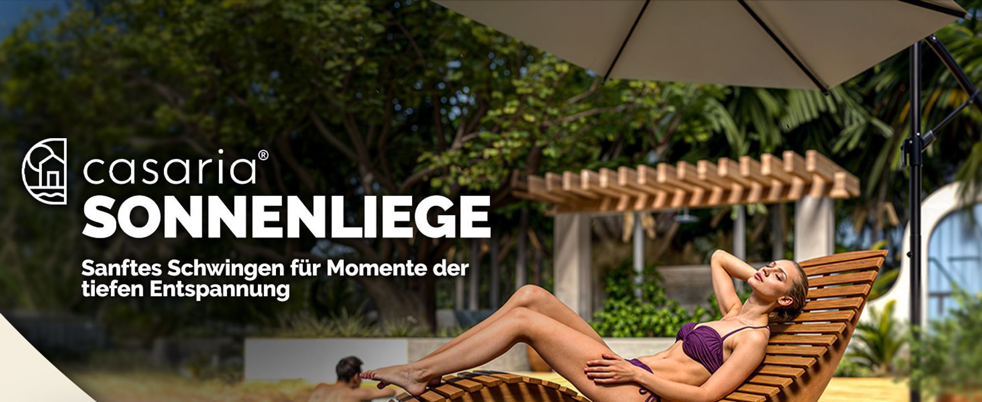 Casaria® Sonnenliege Sanftes Schwingen für Momente der tiefen Entspannung.