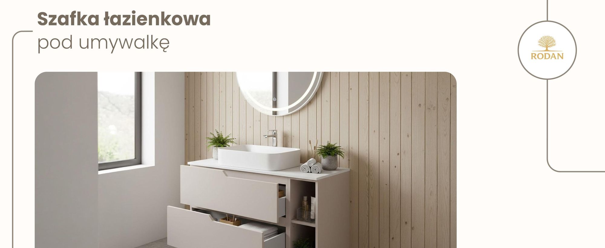 RODAN, szafka łazienkowa, szafka pod umywalkę, meble łazienkowe, szafka z szufladami