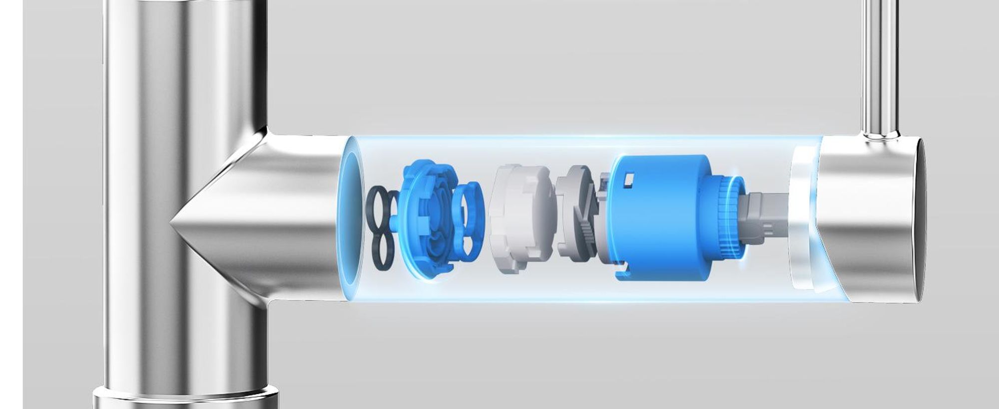 Auralum Niederdruck Wasserhahn Küche Armatur 360° Schwenkbar Küche Mischbatterie Einhebelmischer für Wasserboiler konzipiert, für Küche/Badezimmer