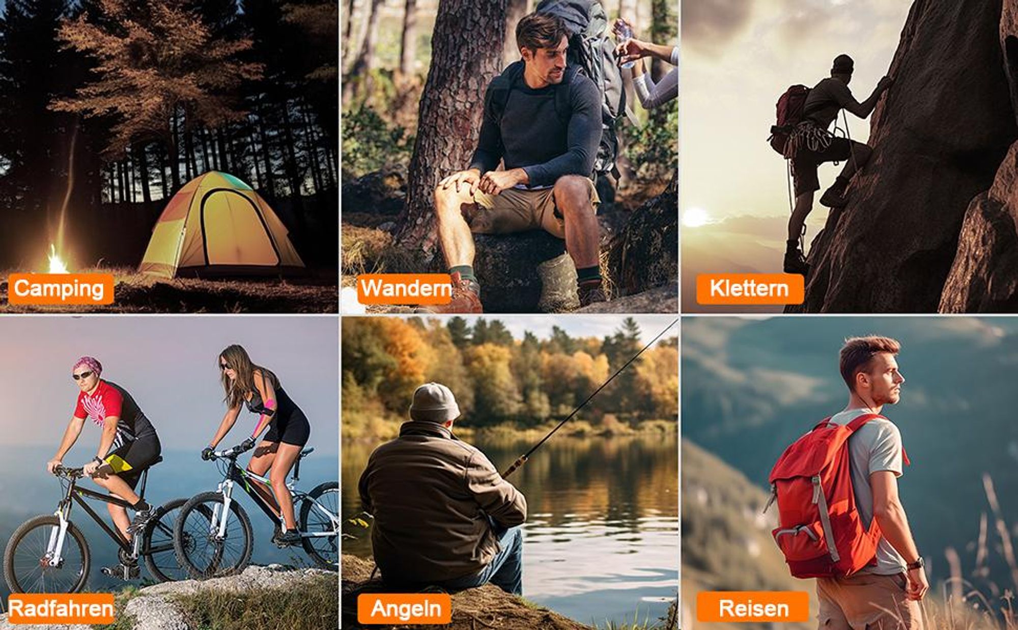 Solar Powerbank, Powerbank Solar Schlagfest und Wasserdicht, Die solar powerbank Outdoor mit Fast unendlicher Power, Die solarpowerbanks mit Taschenlampe und Compas