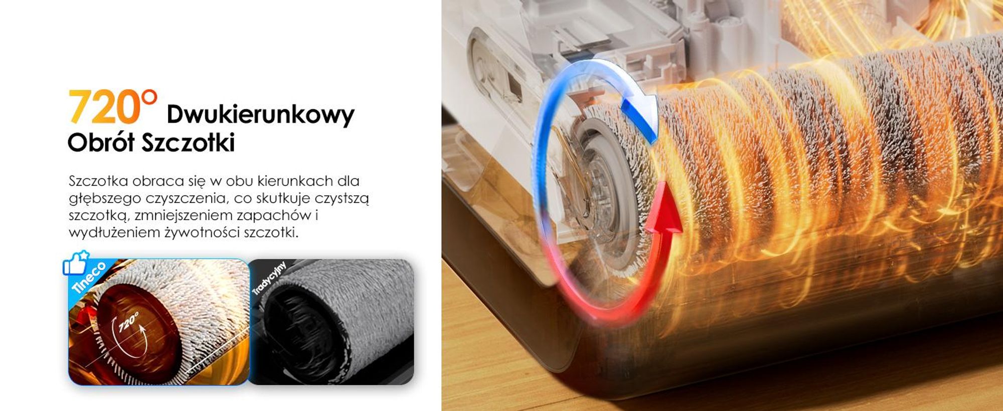 Tineco Floor ONE Stretch S6 odkurzacz myjący 2w1 na mokro i sucho, samoczyszczenie 85°C, rozkładany 180°, 85°C 5 minut Flashdry, czyszczenie krawędzi