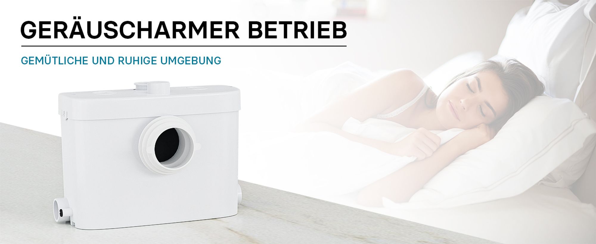 XPOtool 3/1 Kleinhebeanlage mit Frontanschluss, Hebeanlage 450 W mit Häcksler, Abwasserhebeanlage bis 7,5 m, Fäkalienhebeanlage für WC und Dusche