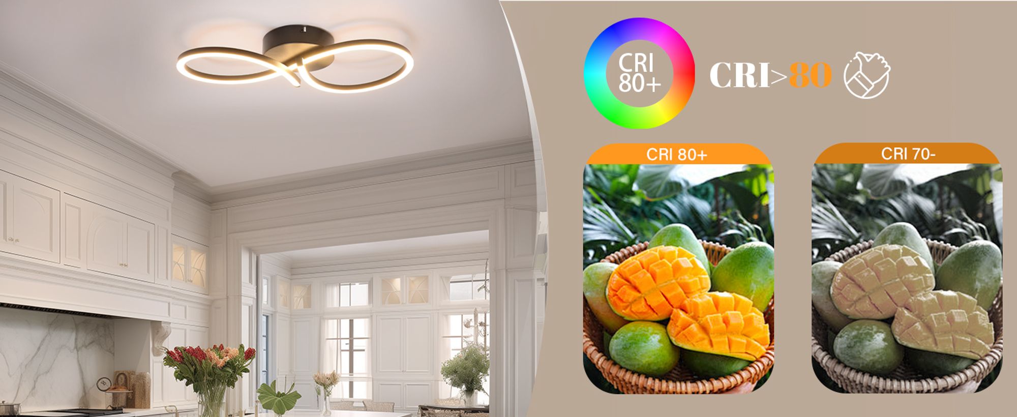 ZMH Deckenleuchte LED Deckenlampe Schlafzimmer 24W Küchenlampe Moderne Kreative Design Wohnzimmerlampe 3000K Warmweiß Flurlampe Schlafzimmerlampe Weiß Deckenlampen für Esszimmer Kinderzimmer