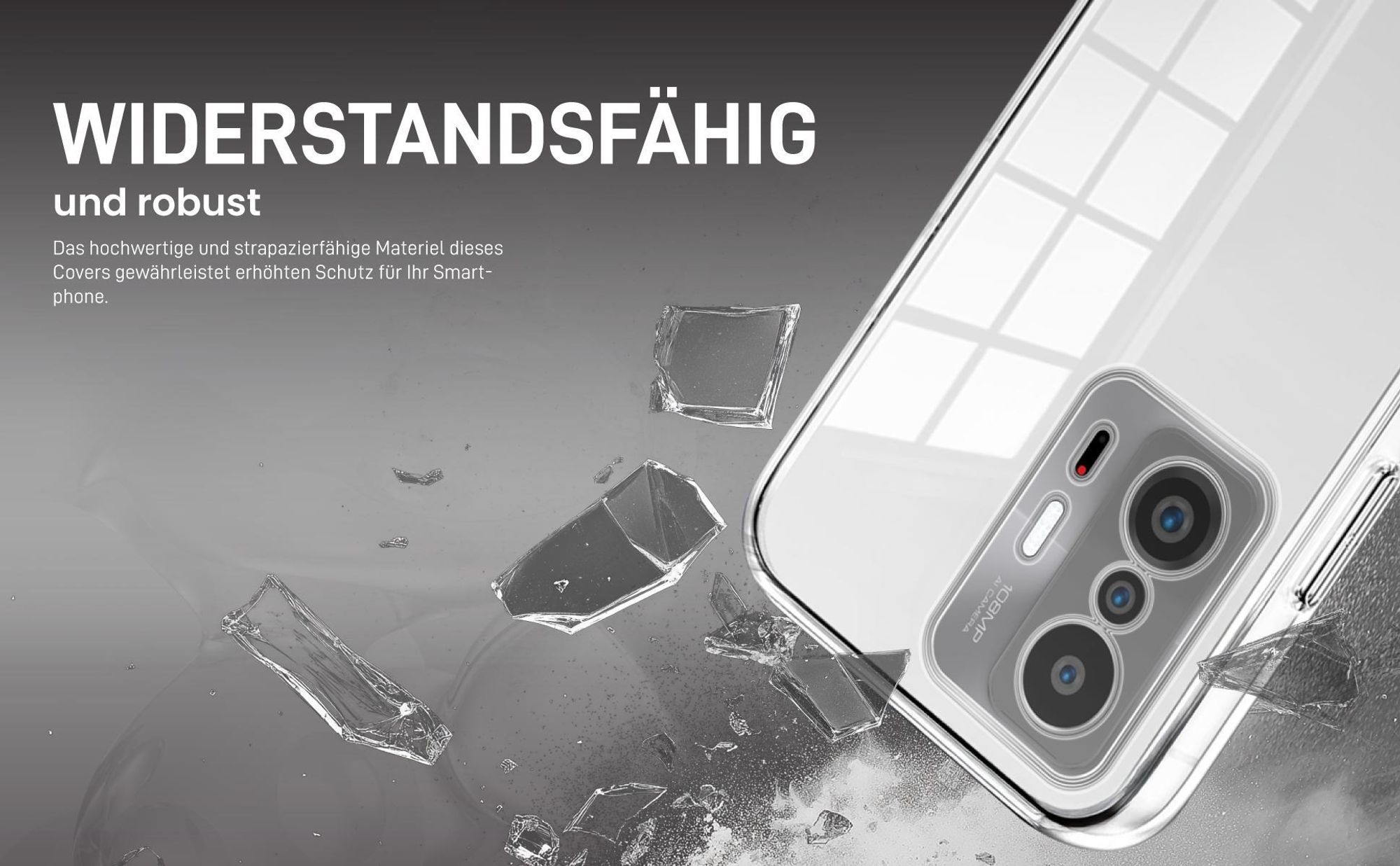 Transparentes Front Back Cover für Xiaomi Mi 11T Pro mit Aufprallschutz