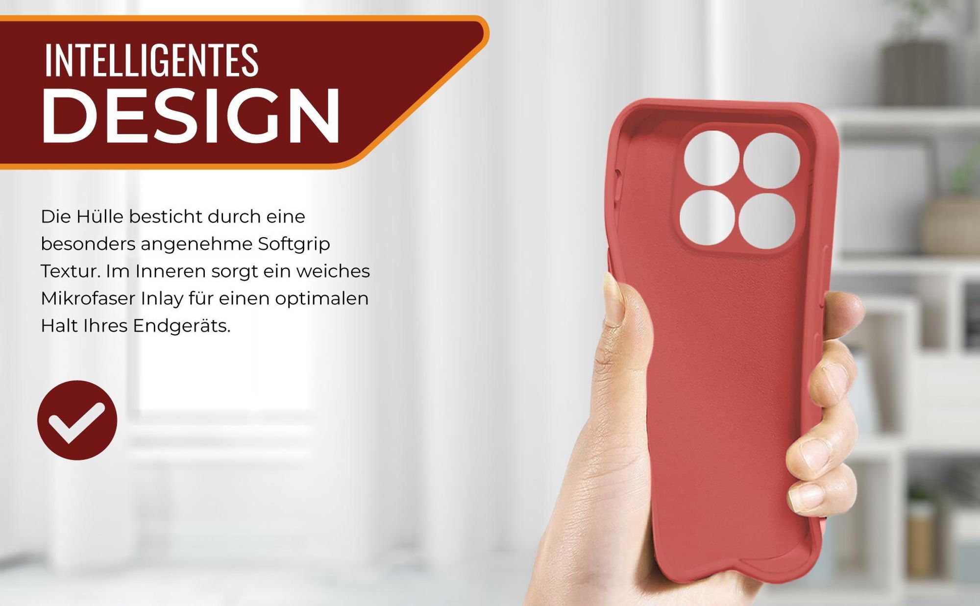 Slimcover in Lila für Xiaomi 15T mit Mikrofraser Inlay