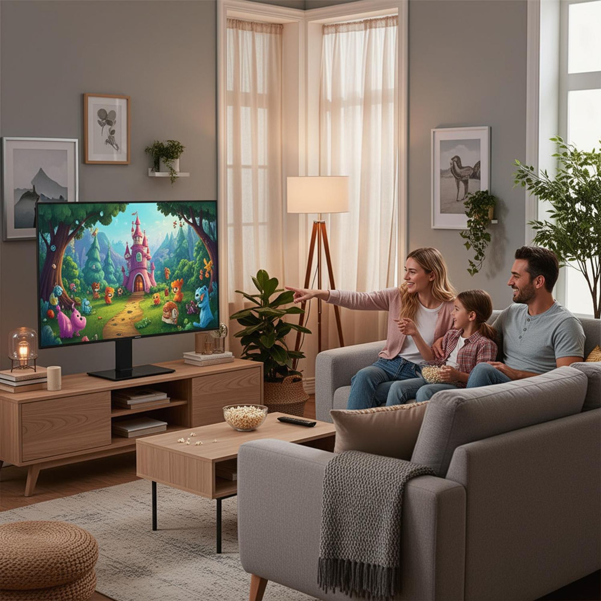 Universal-TV-Ständer Maclean für RTV-Schrank Ständer max. 40kg max. VESA 400x400 Höhen- und Winkelverstellung für TV 32-65", MC-124