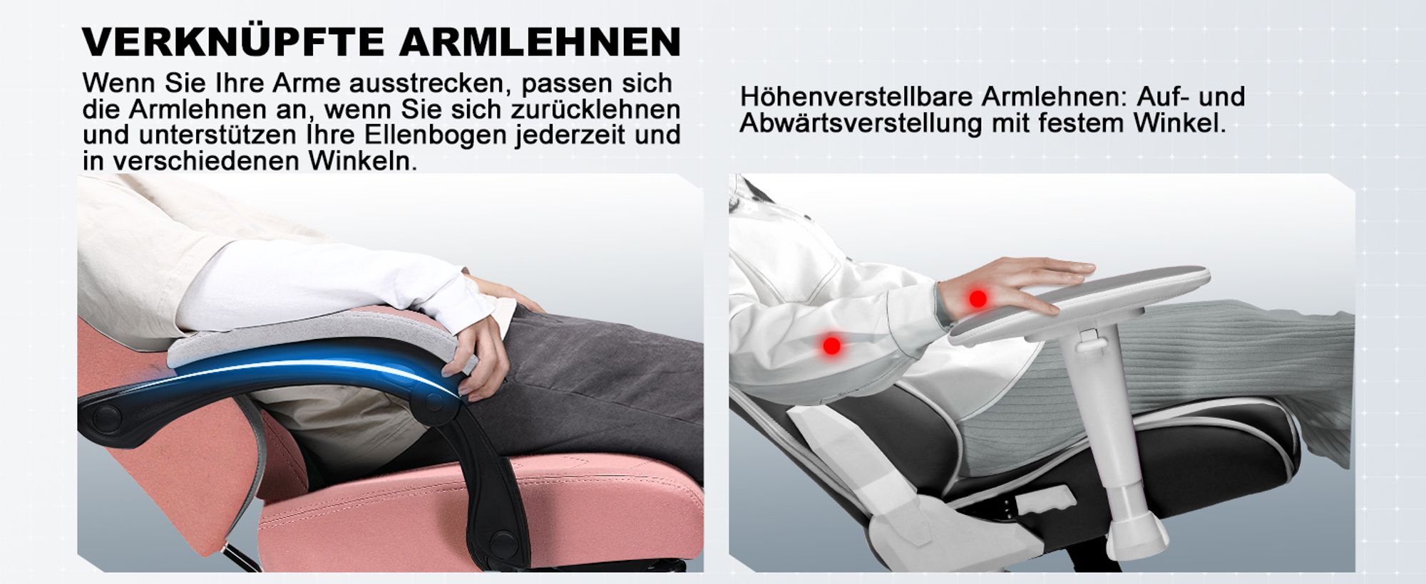GTPLAYER Gaming Stuhl Ergonomischer Gaming Sessel Schreibtischstuhl PC Gamer Racing Stuhl mit Stoffoberfläche, Federsitzkissen mit Fußstütze pink