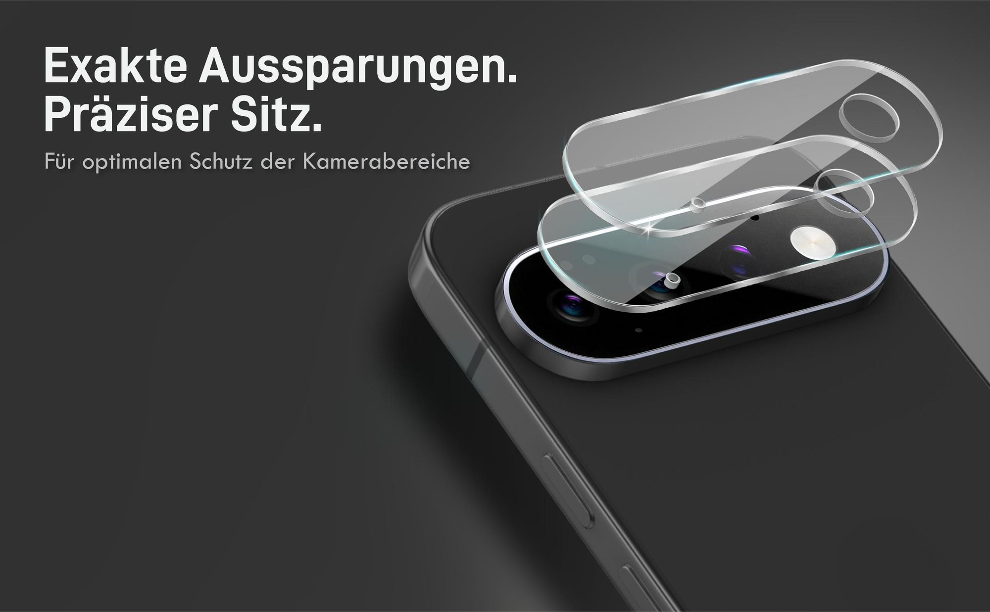 Viererpack Kamera und Displaygläser - Resistent gegen Fingerabdrücke