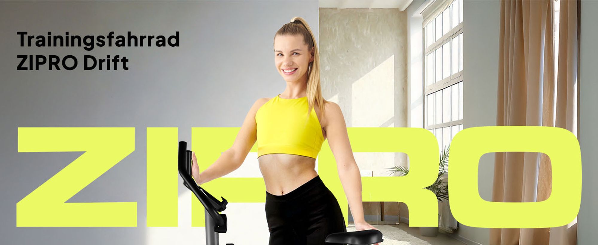 Zipro Heimtrainer Fahrrad Drift – Magnetisches Fitnessbike mit 6kg Schwungmasse Leiser Hometrainer für Zuhause Kompakt, mit Pulsmessung Tablethalter