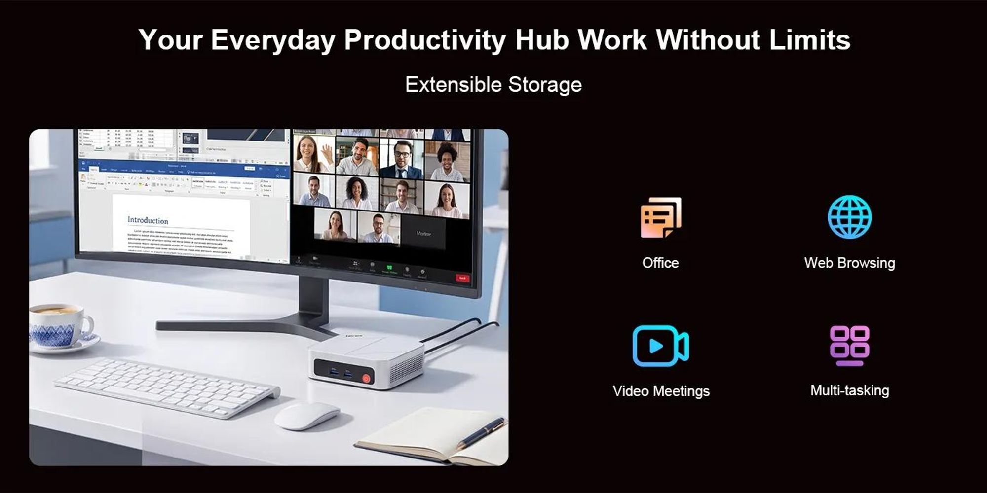 Ninkear MBOX 18 Mini PC | Intel Core 3 304, 12GB RAM, 512GB SSD, Windows