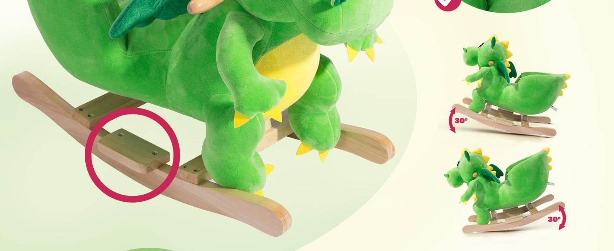 SPIELWERK® Schaukelpferd Einhorn ab 3 Jahren