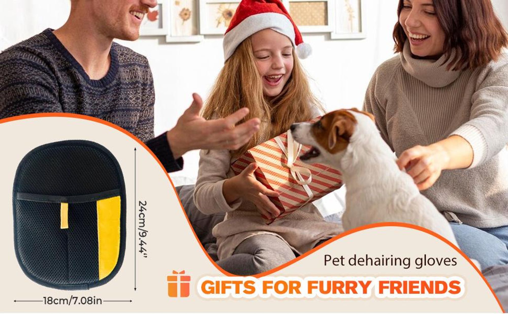 Tierhaarentferner Handschuh, Katzenhaarentferner Handschuh, 2 Stück Elektrostatischer Hundehaare Haarentfernungshandschuh,für Katzen und Hunde
